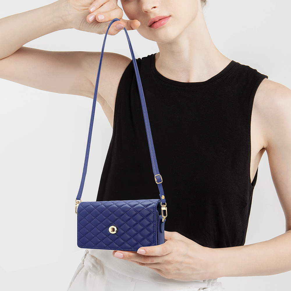 Luxury Bags - กระเป๋าใส่โทรศัพท์มือถือแบบสายสะพายปรับได้, กระเป๋าหนัง PU หรูหราสำหรับผู้หญิง ใช้ได้กับ iPhone/Samsung/Huawei