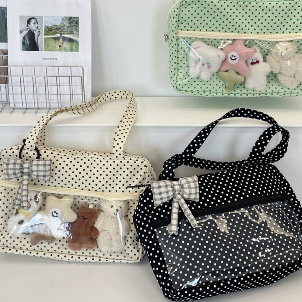 Luxury Japanese Bags Brands - กระเป๋าสะพายไหล่สตรี กระเป๋าโท้ทลายอนิเมะญี่ปุ่น Kpop ดีไซน์เรียบง่าย ใช้งานได้หลากหลาย ความจุเยอะ