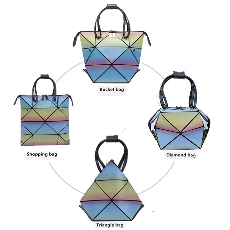 Luxury Bags In Japan - กระเป๋าถือแฟชั่นผู้หญิง กระเป๋าสะพายไหล่หรูหรา ดีไซน์เนอร์ 2024 กระเป๋าโท้ทพับได้พร้อมหูหิ้วด้านบน กระเป๋าทรงเรขาคณิตขนาดใหญ่สำหรับผู้หญิง