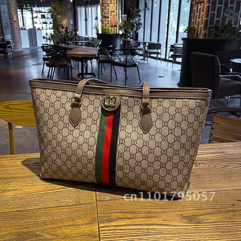Luxury Bags Louis Vuitton - กระเป๋าสะพายสตรีความจุขนาดใหญ่หรูหราออกแบบนูนกระเป๋าถือแฟชั่น Casual High-End Tote กระเป๋า
