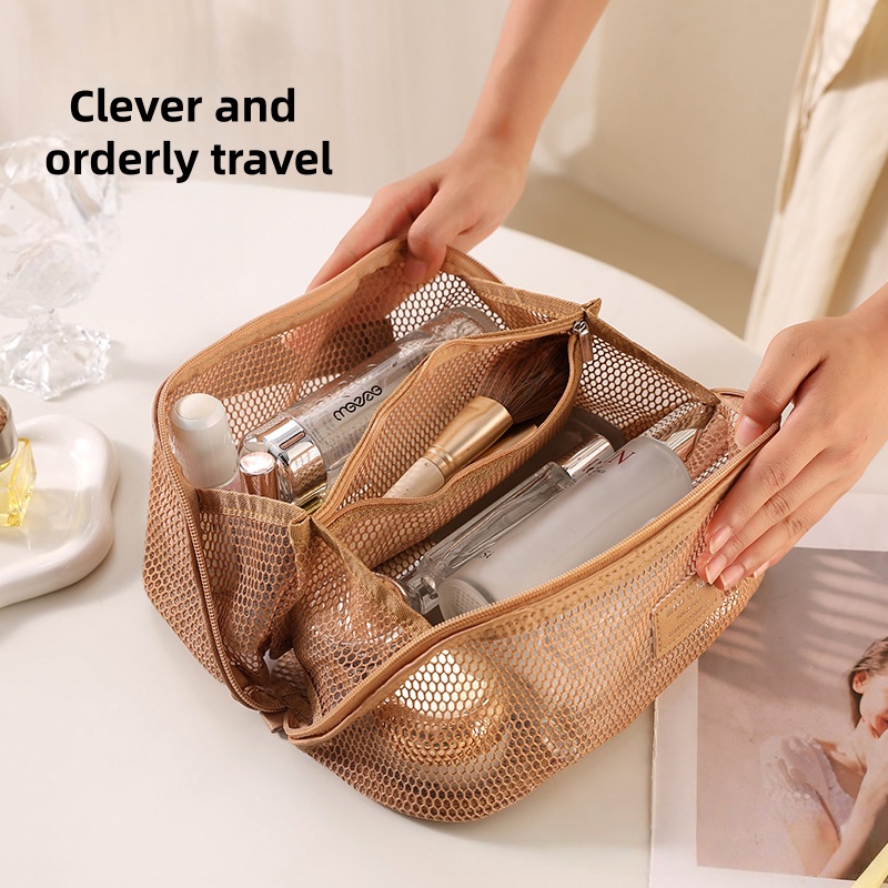 Luxury Bags In China Wholesale - กระเป๋าจัดระเบียบเครื่องสำอางแบบตาข่ายใส พกพาสะดวก ความจุเยอะ สำหรับผู้หญิง ขายส่งจากโรงงาน