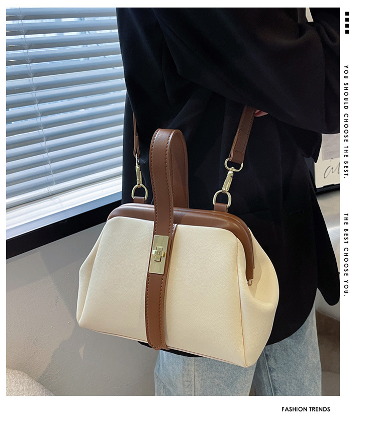 Luxury Bags In China Wholesale - กระเป๋าสะพายไหล่สไตล์วินเทจใหม่ หนังหรูหรา พร้อมหัวเข็มขัดโลหะ กระเป๋าสะพายข้างแบบคลาสสิก ลำลอง ​