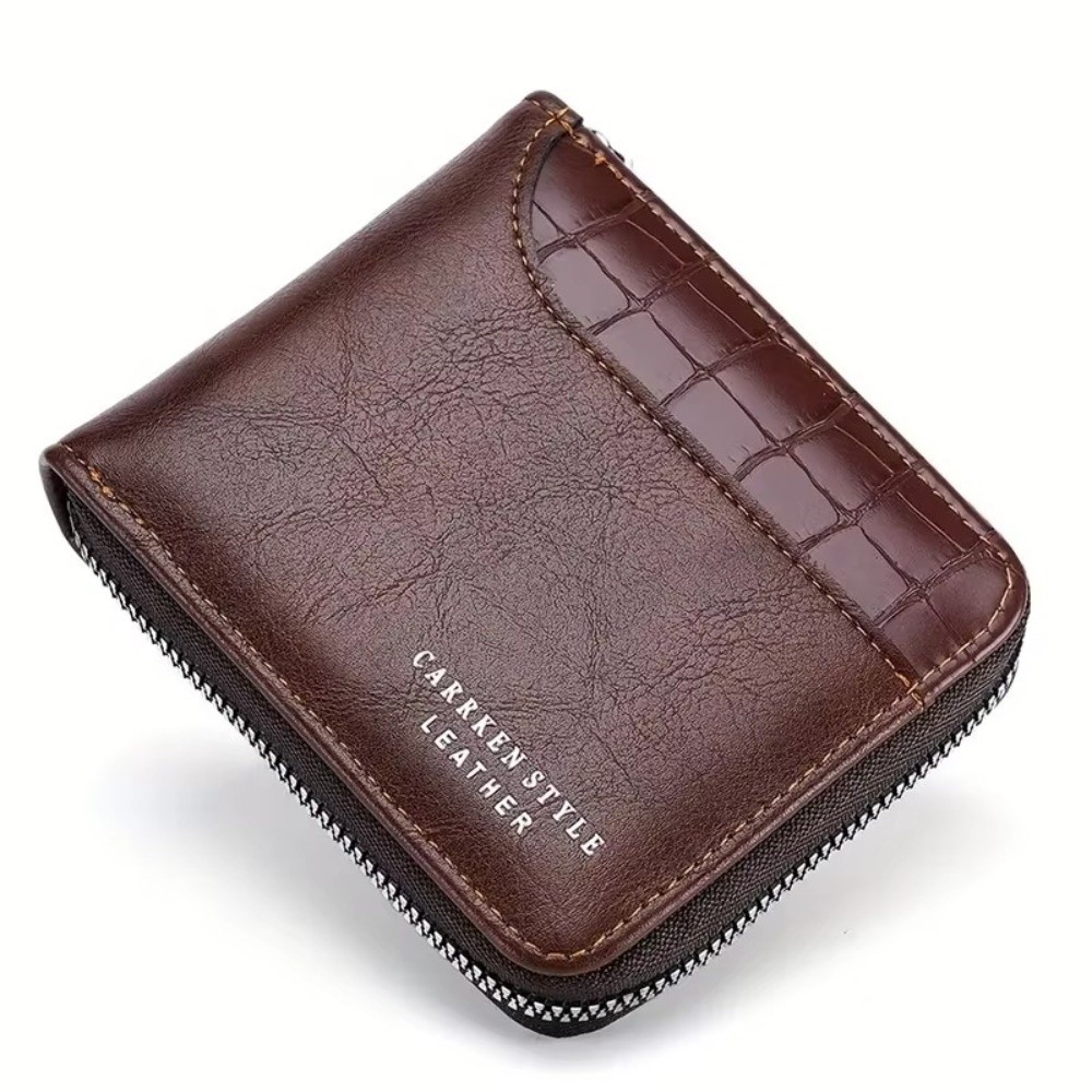 Luxury Bags News - กระเป๋าสตางค์ผู้ชายหนัง PU ใหม่ พร้อมซิป กระเป๋าเงินหรูหราสำหรับผู้ชาย มีช่องใส่เหรียญและช่องใส่บัตร
