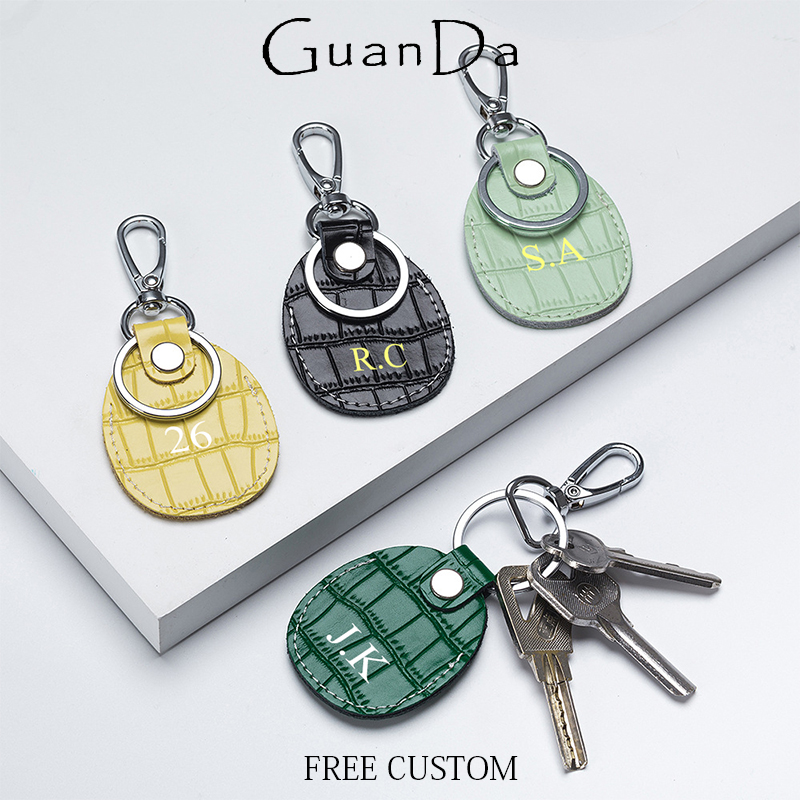 Luxury Bags In China Wholesale - พวงกุญแจลายหนังจระเข้สุดหรู ตัวอักษรสั่งทำ หนังวัว ขายส่ง พวงกุญแจ จี้ห้อยกระเป๋า