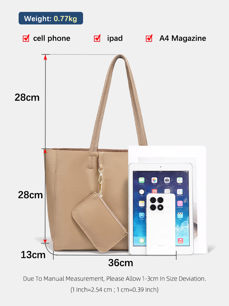 กระเป๋าถือขนาดใหญ่หนังแท้ Zenc - Luxury Bags For Travel บทวิจารณ์และราคา