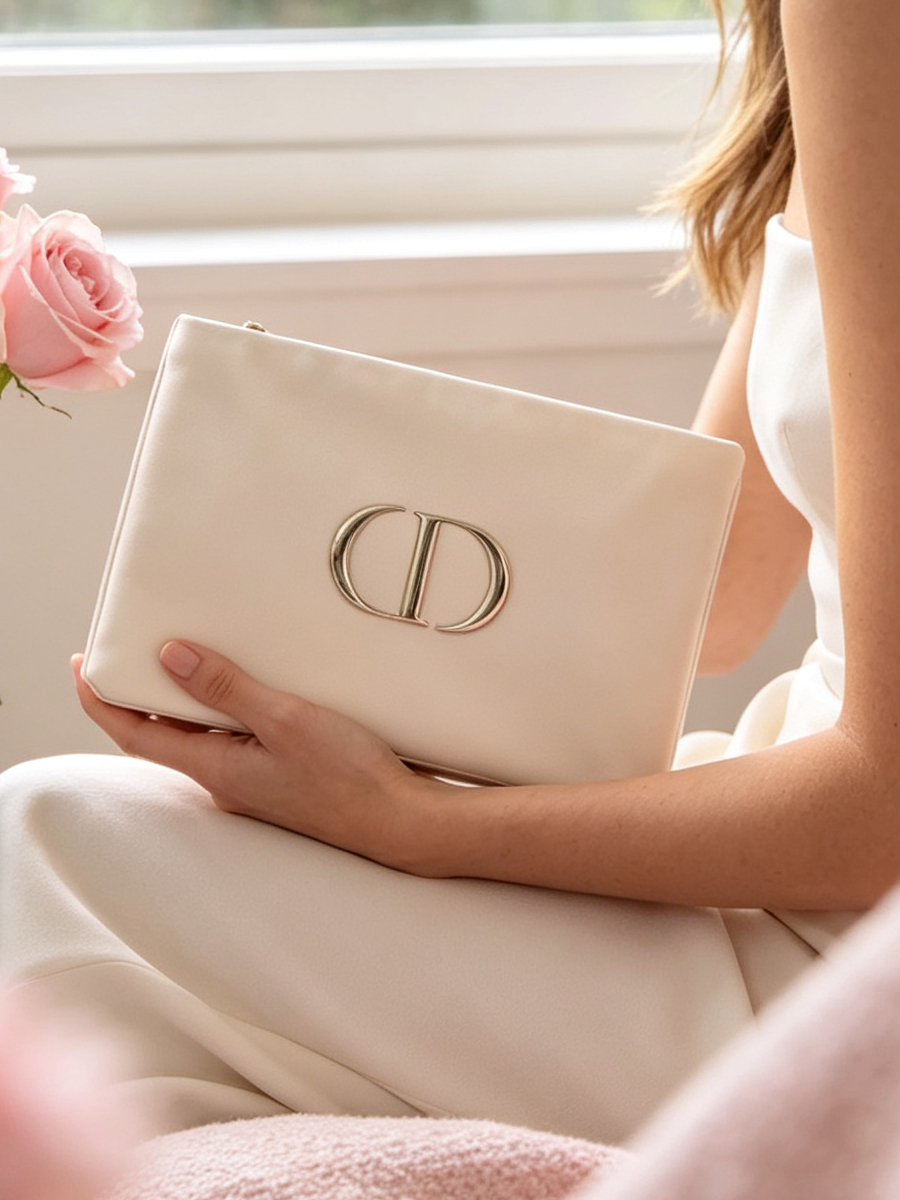 กระเป๋าเครื่องสำอางสีชมพูจากดิ - Luxury Bags With Zipper บทวิจารณ์และราคา